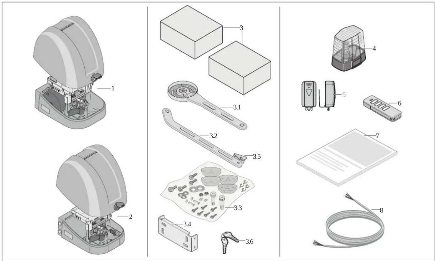 Exploded view diagram of electronic devices with numbered parts, including a device with open lid and internal components like switches, batteries, and cables.