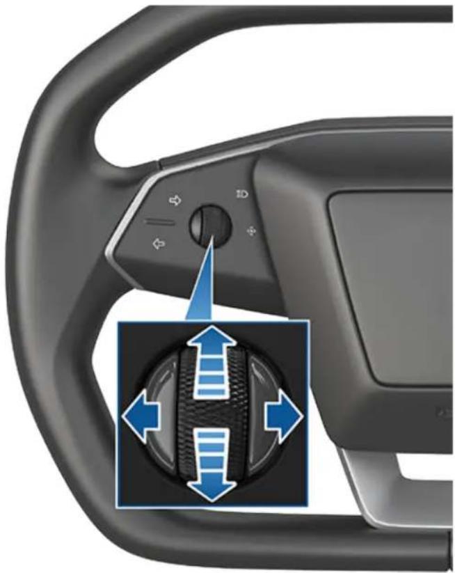 TESLA Cybertruck (2025) - Adjusting the Steering Wheel Position - 1