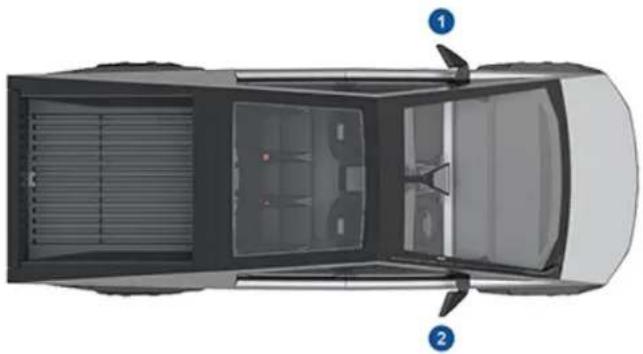 TESLA Cybertruck (2025) - Location of Components - 1