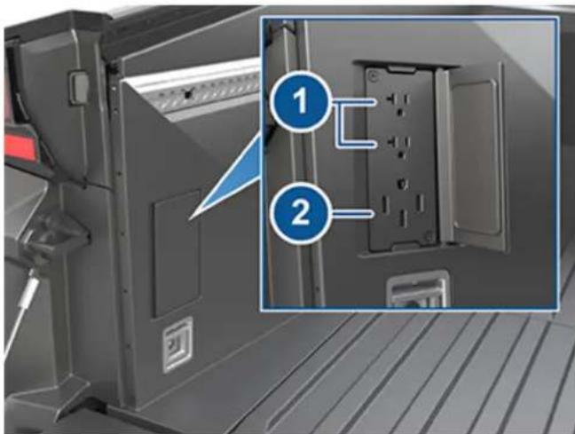 Technical diagram showing a door panel with labeled parts, highlighting two numbered components (1 and 2) for assembly or installation.