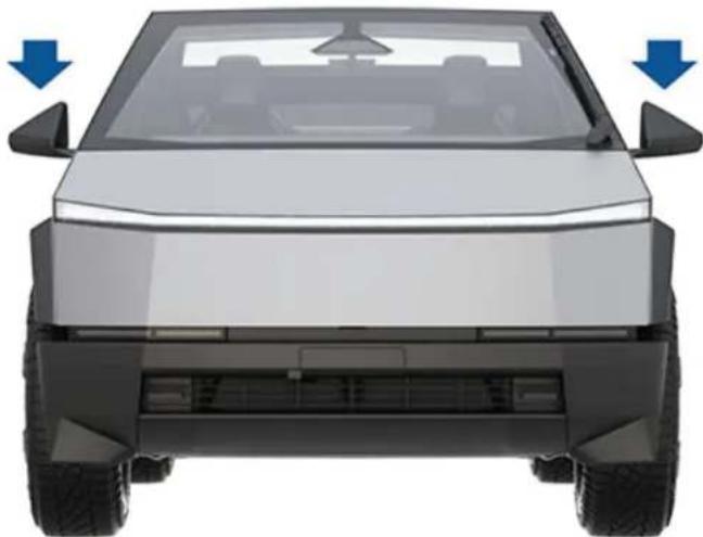 TESLA Cybertruck (2025) - Adjusting Exterior Mirrors - 1