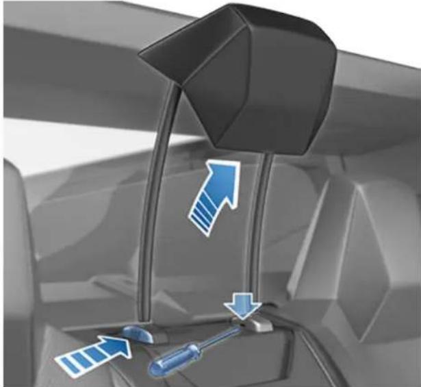 TESLA Cybertruck (2025) - Removing/Installing the Rear Center Head Support - 1