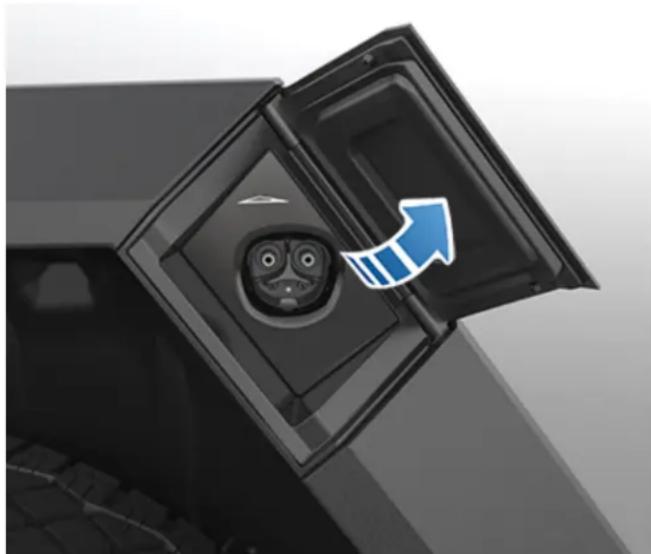 TESLA Cybertruck (2025) - Opening the Charge Port - 2