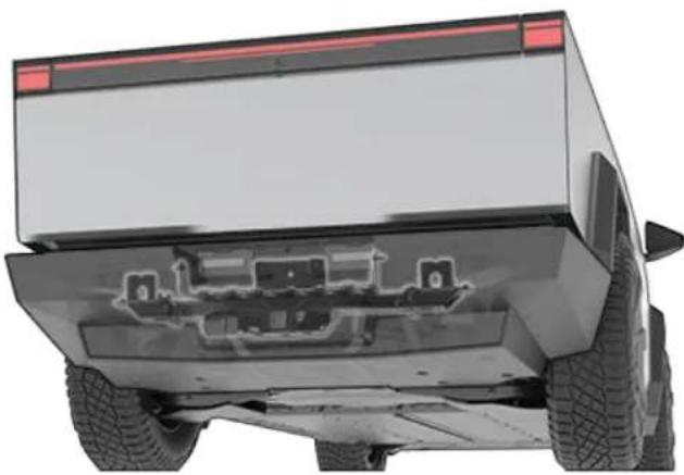 TESLA Cybertruck (2025) - Accessing the Trailer Hitch Assembly - 1