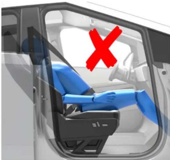 TESLA Cybertruck (2025) - Examples of Correct and Incorrect Seating Positions - 4