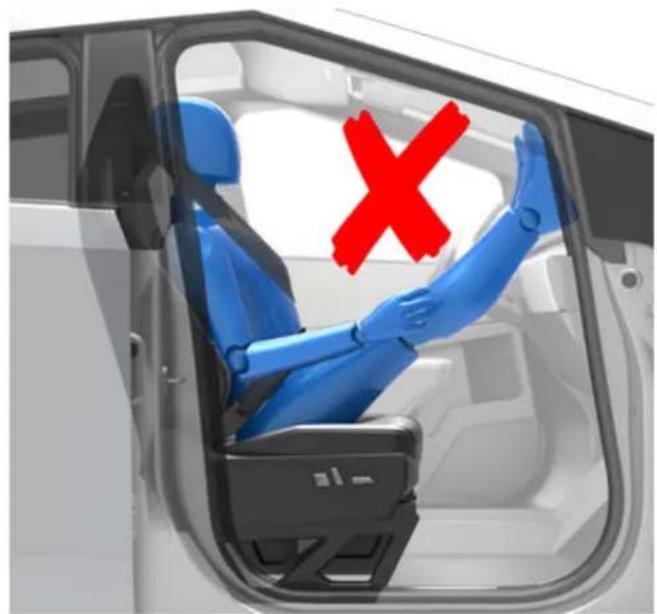 TESLA Cybertruck (2025) - Examples of Correct and Incorrect Seating Positions - 2