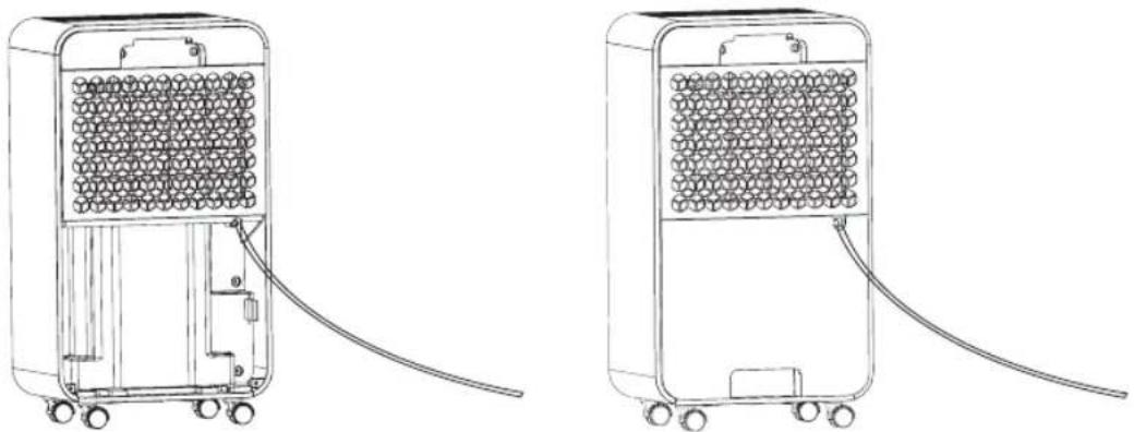 Line drawings of two industrial air purifiers with internal mesh structures and connecting cables (no text or symbols)