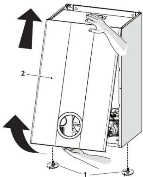 Diagram illustrating a door switch mechanism with labeled parts and directional arrows indicating motion or movement.
