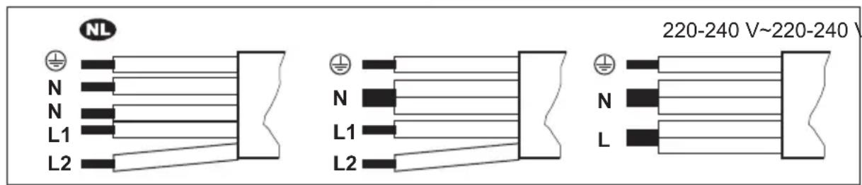 NL N N L1 L2 220-240 V~220-240 V N L N L