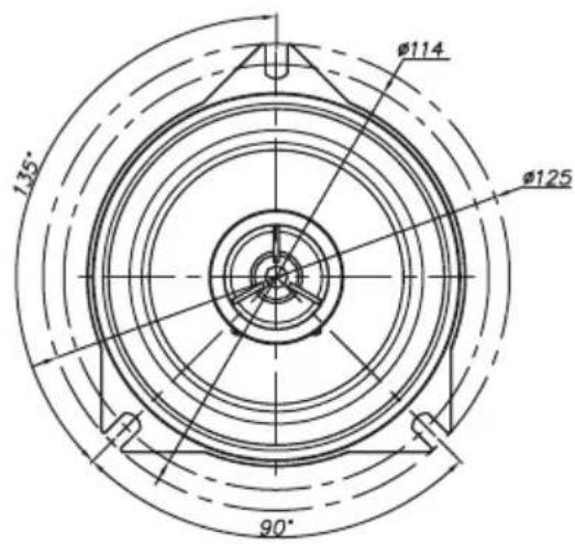 Ø114 Ø125 135° 90°