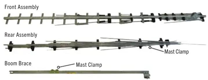 Front Assembly Rear Assembly Mast Clamp Boom Brace Mast Clamp