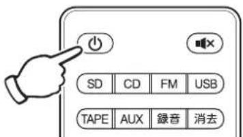 Qriom QRB-35 - スタンバイ状態にするには、本体の【電源】ボタンまたはリモコンの【◎】ボタンを押します。 - 2