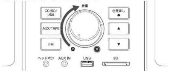 Qriom QRB-35 - 音量ツマミをゆっくり右側に回し、聞きやすい音量にします。 - 1