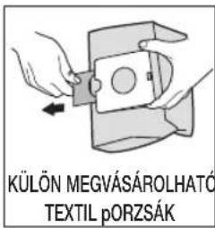 KÜLÖN MEGVÁSÁROLHATÓ TEXTIL pORZSÁK