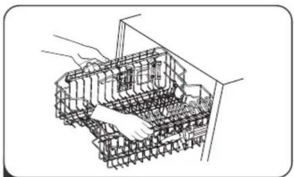 DE DIETRICH DCJ632DQB - Nastavení horního koše - 1