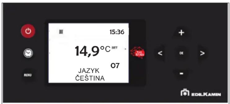 15:36 14,9°C SET JAZYK ČEŠTINA 07 THE MINO MENO EDILKAMIN