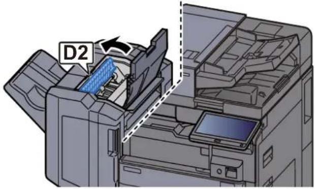 KYOCERA TASKalfa 3553ci - Otevřete vodítko pásu (D2). - 1