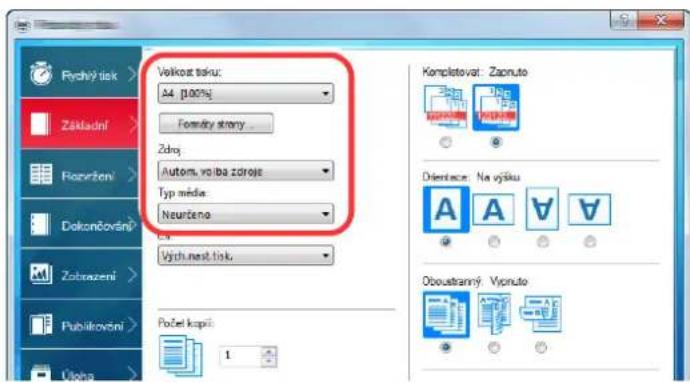 KYOCERA TASKalfa 3553ci - Vyberte formát papíru a typ papíru nezvyklého formátu. - 2