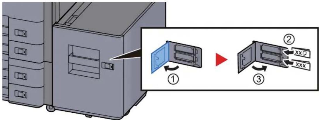 KYOCERA TASKalfa 3553ci - Vložte cedulku tak, aby odpovídala formátu a typu papíru, který se má do zařízení vkládat. - 1
