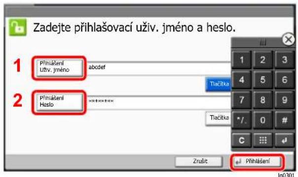 KYOCERA TASKalfa 3553ci - Pro prihlášení zadejte prihlašovací jméno a heslo. - 1