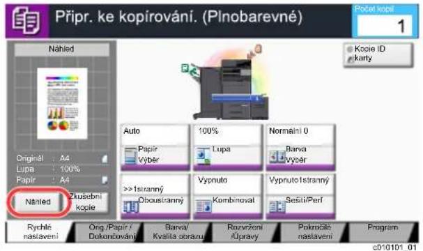 KYOCERA TASKalfa 3553ci - Stiskněte tlačítko [Náhled]. - 1