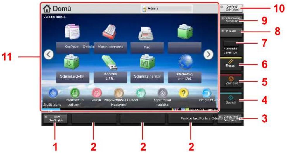 KYOCERA TASKalfa 3553ci - Používání dotykového panelu - 1