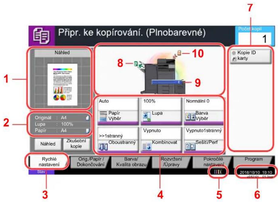 KYOCERA TASKalfa 3553ci - Zobrazte obrazovku nastavení - 1