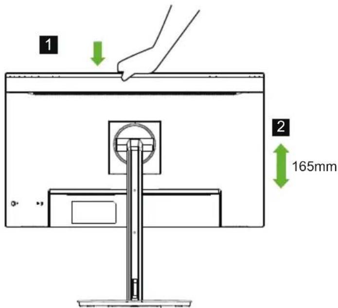 ACER RS272W - • Nastavení výšky - 1