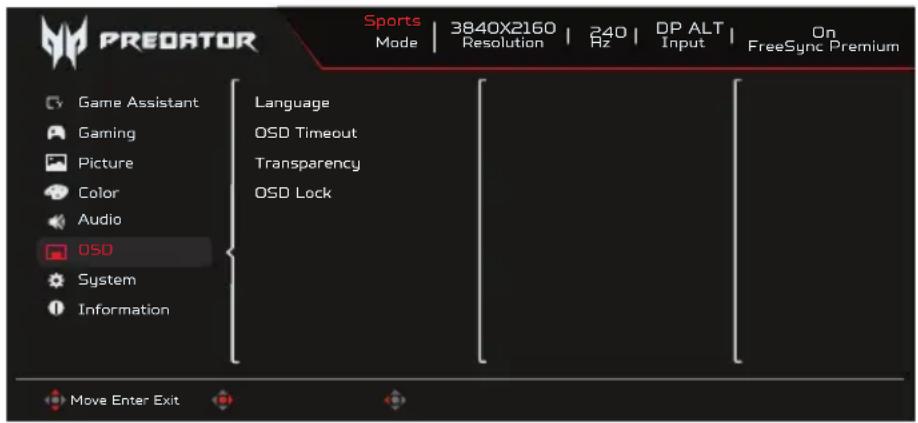 ACER X32X - OSD - 1