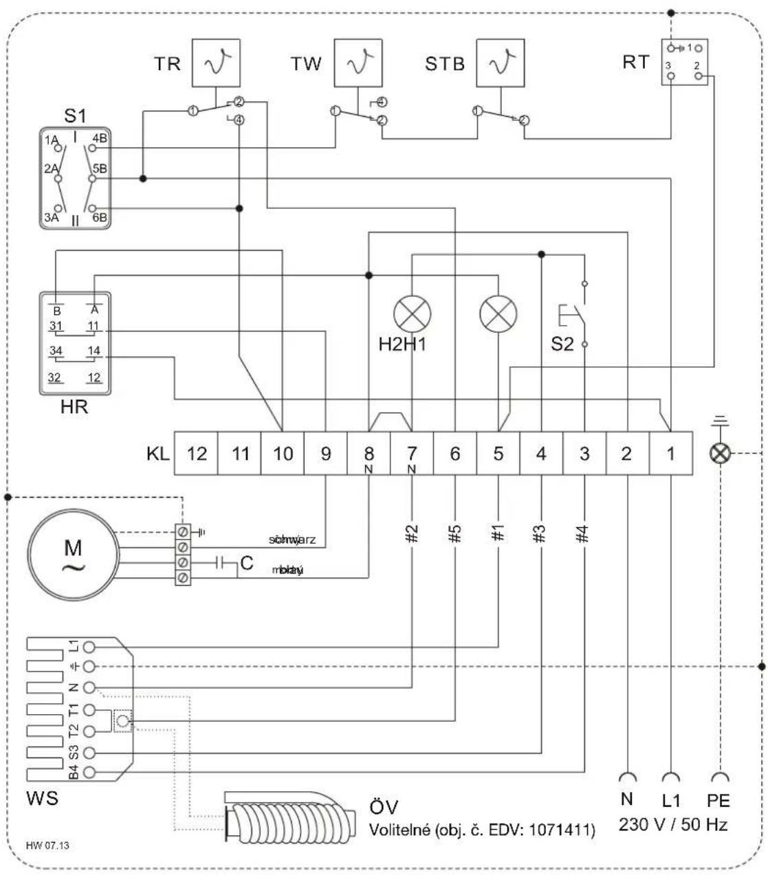 REMKO CLK 80-RV - Elektrické schéma připojení CLK 80-RV - 1