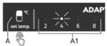 set temp. A 2 4 6 8 ADAP A1