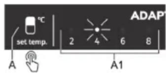 °C set temp. A 2 4 6 8 ADAPT A1