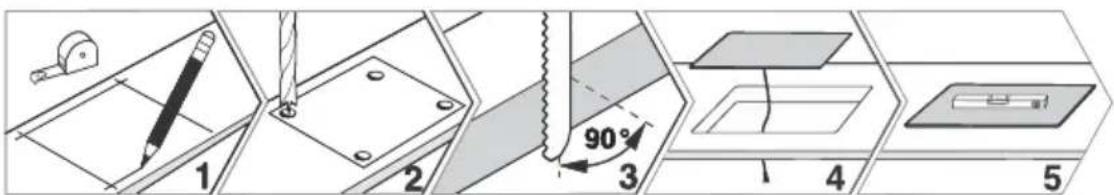 1 2 3 4 5 90°