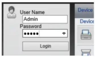 User Name Admin Password Login