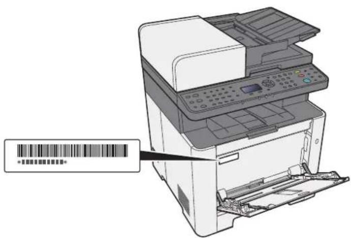 KYOCERA ECOSYS M5021cdn - Kontrola sériového čísla zařízení - 1