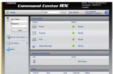 KYOCERA ECOSYS M5021cdn - Provádějte operace dálkově (Command Center RX) - 1