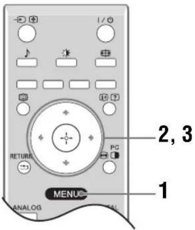 1/0 2, 3 PG RETURN MENUS ANALOG 1
