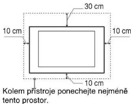 30 cm 10 cm 10 cm 10 cm Kolem pristroje ponechejte nejméně tento prostor.