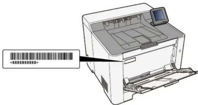 Utax P-C2651DW - Kontrola sériového čísla zařízení - 1