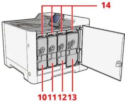 Utax P-C2651DW - Názvy dílů (konektory/interiér) - 2