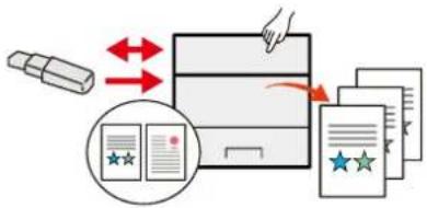 Utax P-C2651DW - Použití USB disku (USB disk) - 1