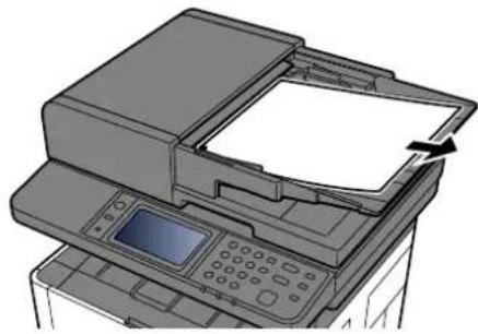 Utax P-4027iw MFP - Odeberte originály ze stolu pro originály. - 1