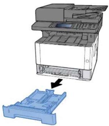 Utax P-4027iw MFP - Zásobník zcela vytáhněte ze zařízení. - 1