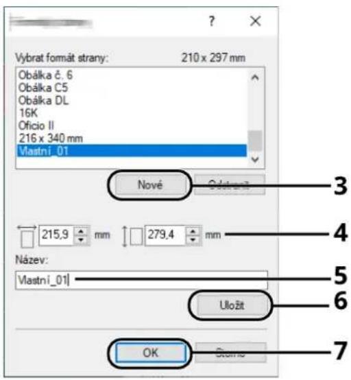 Vybrat format strany: 210 x 297 mm Obálka č. 6 Obálka C5 Obálka DL 16K Oficio II 216 x 340 mm Vlastní_01 Nové Ostřešn 215,9 mm 279,4 mm Název: Vlastní_01 Uložit OK Střešn 3 4 5 6 7