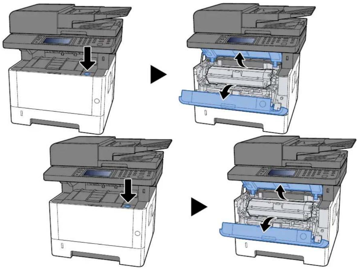 Utax P-4027iw MFP - Otevřete horní kryt. - 1