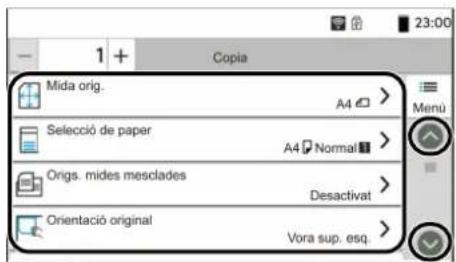 Utax P-4027iw MFP - Obrazovka nastavení displeje - 2