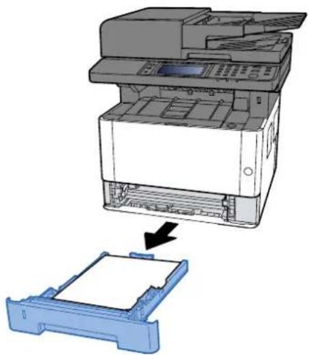 Utax P-4027iw MFP - Táhněte zásobník 1 směrem k sobě, dokud se nezastaví. - 1