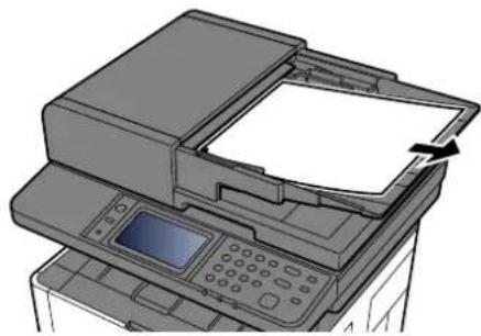 Utax P-4027iw MFP - Odeberte originály ze stolu pro originály. - 1