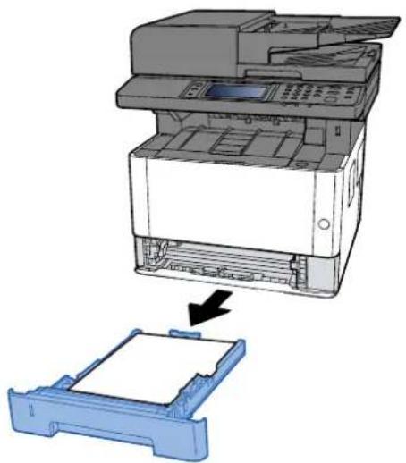 Utax P-4027iw MFP - Táhněte zásobník 1 směrem k sobě, dokud se nezastaví. - 1