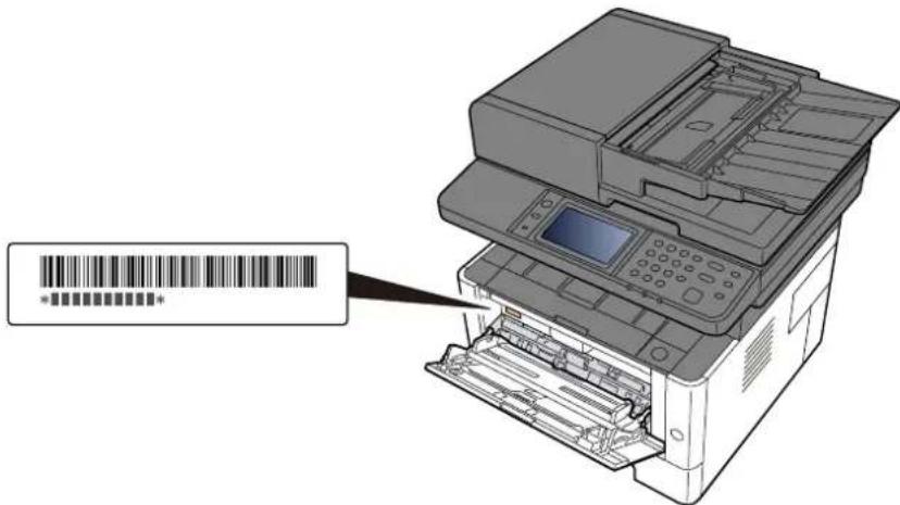 Utax P-4027iw MFP - Kontrola sériového čísla zařízení - 1